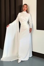 Violet Elbise - Beyaz