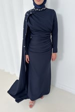 Violet Elbise - Lacivert