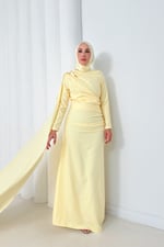 Violet Elbise - Sarı