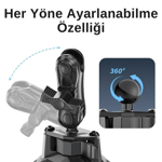 Nukrotech DJI360 INSTA360 X5-4-3-2 uyumlu Araç Vantuzlu Bağlantı Adaptörü (25mm Toplu)
