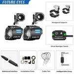Nukrotech Future Eyes UF1 Motosiklet Sis Farı 60W Mavi Angel (Kablolu Tuş Takımı)