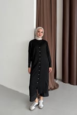 KOL MANŞETİ DÜĞMELİ UZUN HIRKA