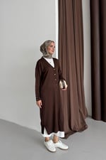 KOL MANŞETİ DÜĞMELİ UZUN HIRKA