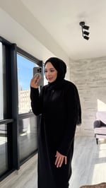 Fermuarlı Elbise Siyah