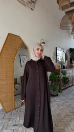 Full düğme kap - KAHVE