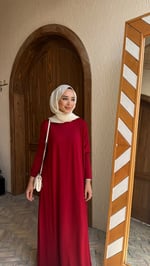 Giy çık salaş elbise Kırmızı