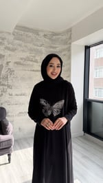 Kelebek elbise Siyah