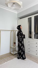 Leaf abaya takım