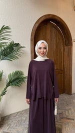 Manolya etekli takım Kahve