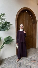 Manolya etekli takım Kahve