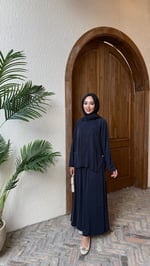 Manolya etekli takım Lacivert