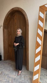 Modal salaş elbise Siyah