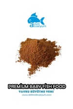 Yavru Balık Büyütme Yemi, Toz Yem Ekstra Protein, Spirulina ve Artemialı 100 Gram