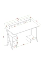 Milano Çalışma Masası 120 cm - Sis Gri