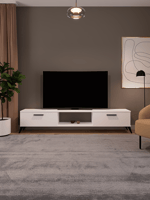 Sahra 2 Kapaklı Tv Ünitesi Ayaklı Modern Tv Sehpası 180 cm - Beyaz