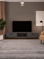 Sahra 2 Kapaklı Tv Ünitesi Ayaklı Modern Tv Sehpası 180 cm - Antrasit
