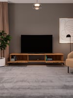 Sahra 2 Kapaklı Tv Ünitesi Ayaklı Modern Tv Sehpası 180 cm - Atlantik Çam