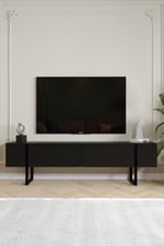 Serenity Metal Ayaklı Tv Ünitesi 180 cm - Siyah