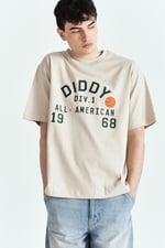 DİDDY ALL-AMERİCAN BASKILI PREMİUM OVERSİZE TSHIRT