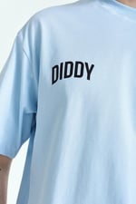 DIDDY AS ALWAYS BASKILI PREMIUM OVERSİZE TİŞÖRT MAVİ