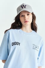 DIDDY AS ALWAYS BASKILI PREMIUM OVERSİZE TİŞÖRT MAVİ