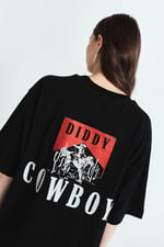 DIDDY COWBOY BASKILI PREMİUM OVERSİZE TSHIRT