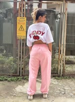 DIDDY Premium Paça Lastikli Oversize Eşofman pembe