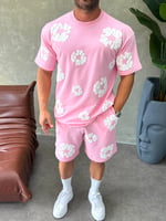 PEMBE DENİM TEARS ŞORT TAKIM 