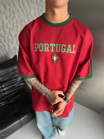 PORTUGAL LOGO DETAY OVERSİZE TSHİRT