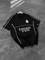 REAL MADRİD SİYAH NAKIŞLI OVERSİZE TSHİRT