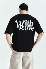 WHİT LOVE PREMİUM BASKILI OVERSİZE TSHIRT