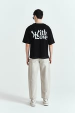 WHİT LOVE PREMİUM BASKILI OVERSİZE TSHIRT