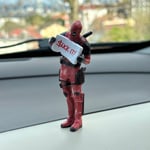 Yazılı Deadpool Süper Kahraman Figürü Biblo Araba Torpido Aksesuar Araç İçi Aksesuar Süslemeler