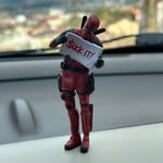 Yazılı Deadpool Süper Kahraman Figürü Biblo Araba Torpido Aksesuar Araç İçi Aksesuar Süslemeler