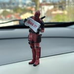 Yazılı Deadpool Süper Kahraman Figürü Biblo Araba Torpido Aksesuar Araç İçi Aksesuar Süslemeler