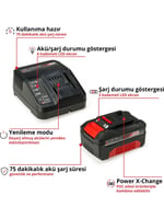 EİNHELL 18V 4.0 AH AKÜ&ŞARJ CİHAZI 4512042