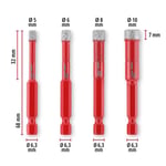 EİNHELL 4 PARÇA BİTS SERAMİK-MERMER DELME SET 500404