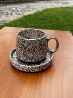  Granit Dokulu Çini Tabaklı Yuvarlak Kulp
