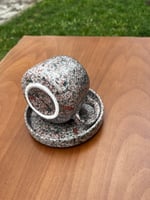  Granit Dokulu Çini Tabaklı Yuvarlak Kulp