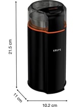 GX3328 Silent Vortex Elektrikli Kahve ve Baharat Öğütücü 3'ü 1 Arada, Sessiz, Çıkarılabilir Kap