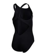 GIRL'S ARENA GRAPHIC SWIMSUIT V BACK BLACK-WHITE KIZ ÇOCUK YÜZÜCÜ MAYOSU