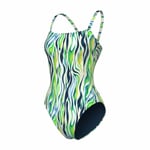 GİRLS ARENA WATER PRINT SWIMSUİT ZEBRA