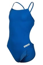 GIRL'S TEAM SWIMSUIT CHALLENGE SOLID BLUE