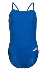 GIRL'S TEAM SWIMSUIT CHALLENGE SOLID BLUE