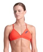 WOMEN'S TEAM SWIM TOP TIE BACK SOLID BLUE RIVER