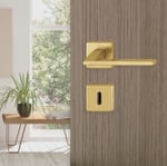 Hoppe Bergamo Kapı Kolu Seti Barelli Tipi Mat Altın Renkli