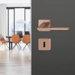 Hoppe Bergamo Kapı Kolu Seti Barelli Tipi Bakır Renkli