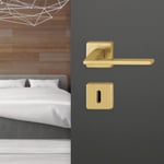 Hoppe Bergamo Kapı Kolu Seti Barelli Tipi Mat Altın Renkli