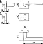 Hoppe Canberra Kapı Kolu Seti Barelli Tipi Bakır Renkli