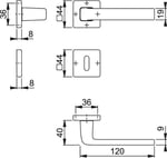 Hoppe Dublin Kapı Kolu Seti Oda Tipi Mat Siyah Renkli
